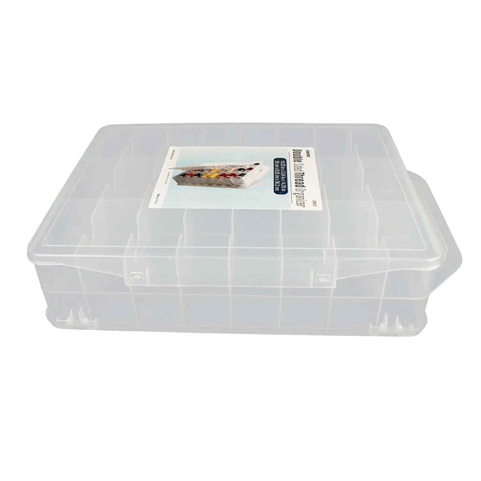 

Portable Craft & Sewing Organizer, Thread Holder, Plastic Storage Case, Clear