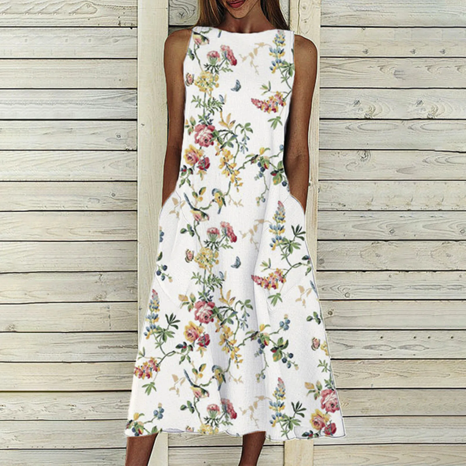 

Женские платья с принтом, повседневное свободное платье