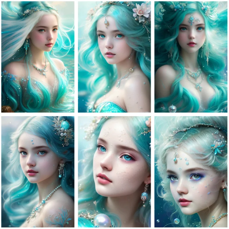 

Алмазная 5D картина «сделай сам», Русалка, девушка, искусство, наборы для вышивки крестиком, домашний декор, Новое поступление 2023