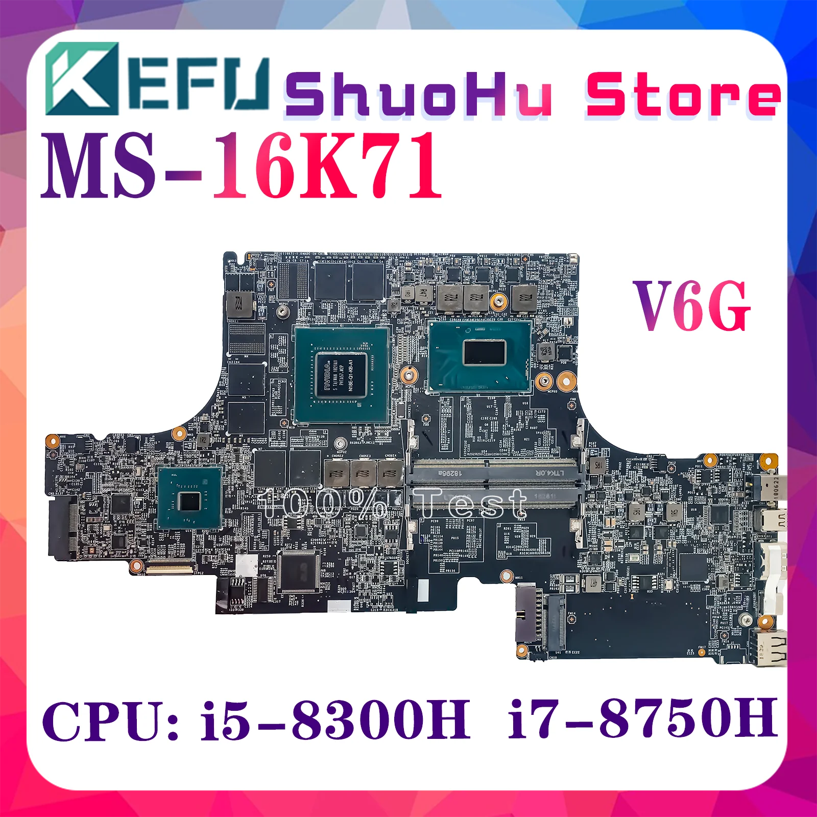 KEFU MS-16K71 для MSI GS73 Stealth 8RF материнская плата для ноутбука W/MS-16K7 P4200/8G P3200/6G KEFU MS-16K71 для MSI GS73 Stealth 8RF материнская плата для ноутбука W/MS-16K7 P4200/8G P3200/6G