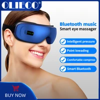 electric bluetooth eye therapy massager music eye massage spa collapsible air pressure heating eye fatigue relieve rechargeable