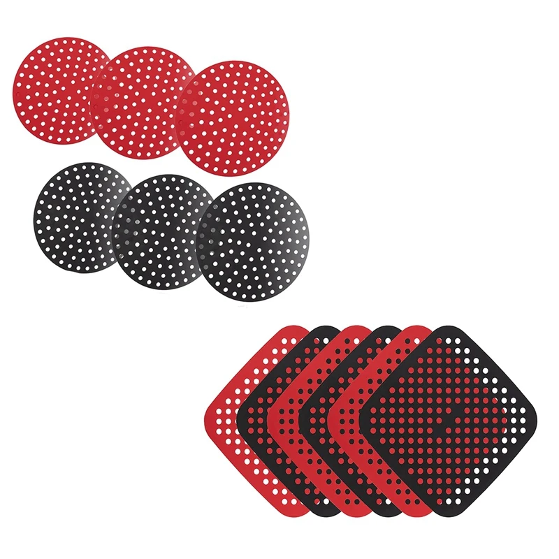 

6 упаковок, подкладка для фритюрницы, круглые силиконовые коврики для фритюрницы, для COSORI, Chefman, Ninja и других фритюрниц