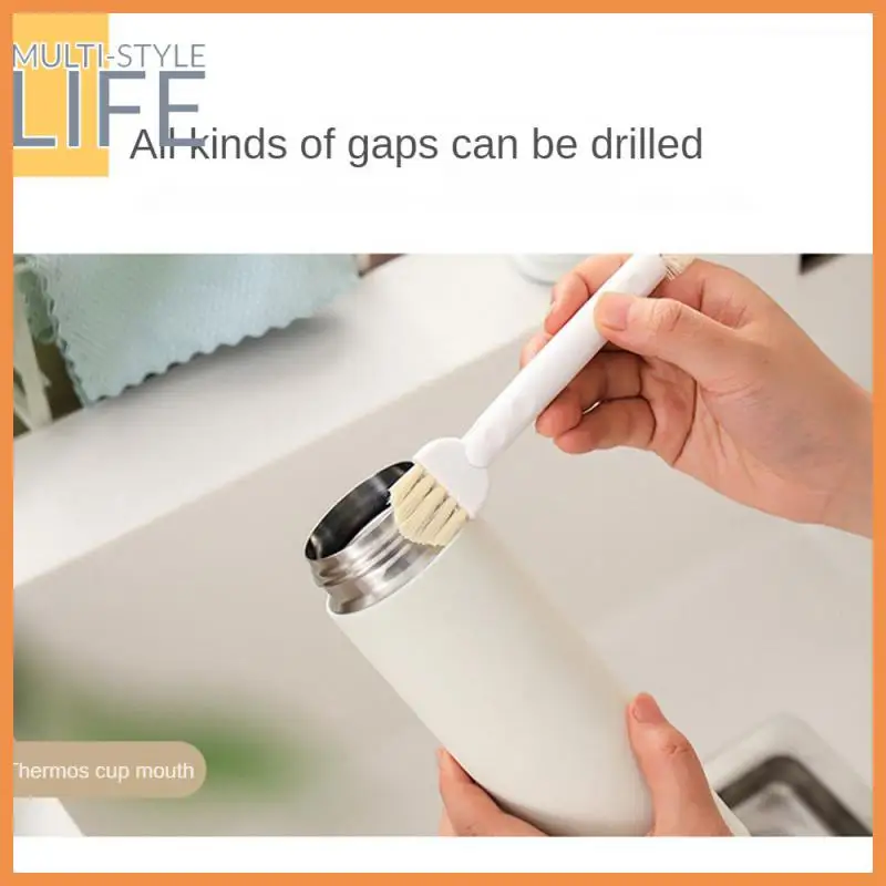 

Kitchen Tool Cup Brush Kitchen Creative Bottle Brush Abs Multifunctional Gap Brush Household Cleaning Tools Cleaning Brush White
