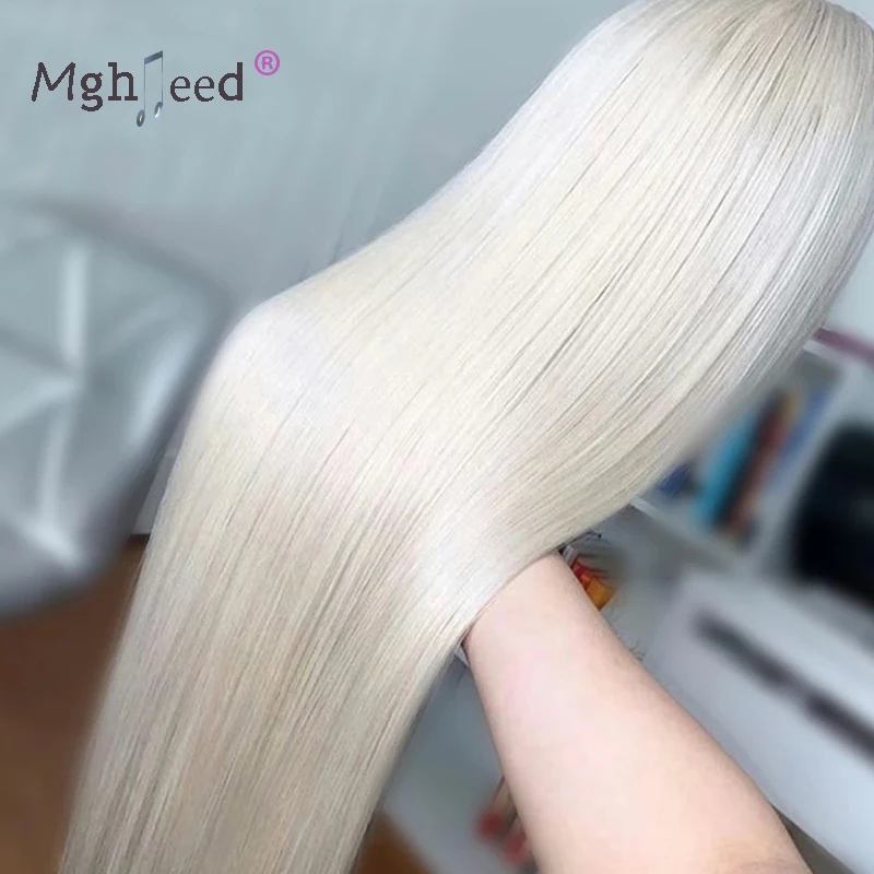 Blonde Russian Full Lace Human Hair Wigs Silky Straight 13x6 Lace Front Wig for Women Remy Hair Pre Plucked HD Lace Frontal Wig