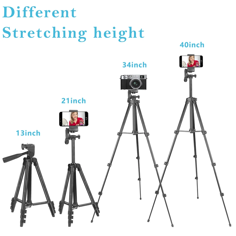 

Tripod for Phone Lightweight Camera Tripod Stand with Bluetooth Selfie Remote Phone Holder Video Photography for Xiaomi Huawei