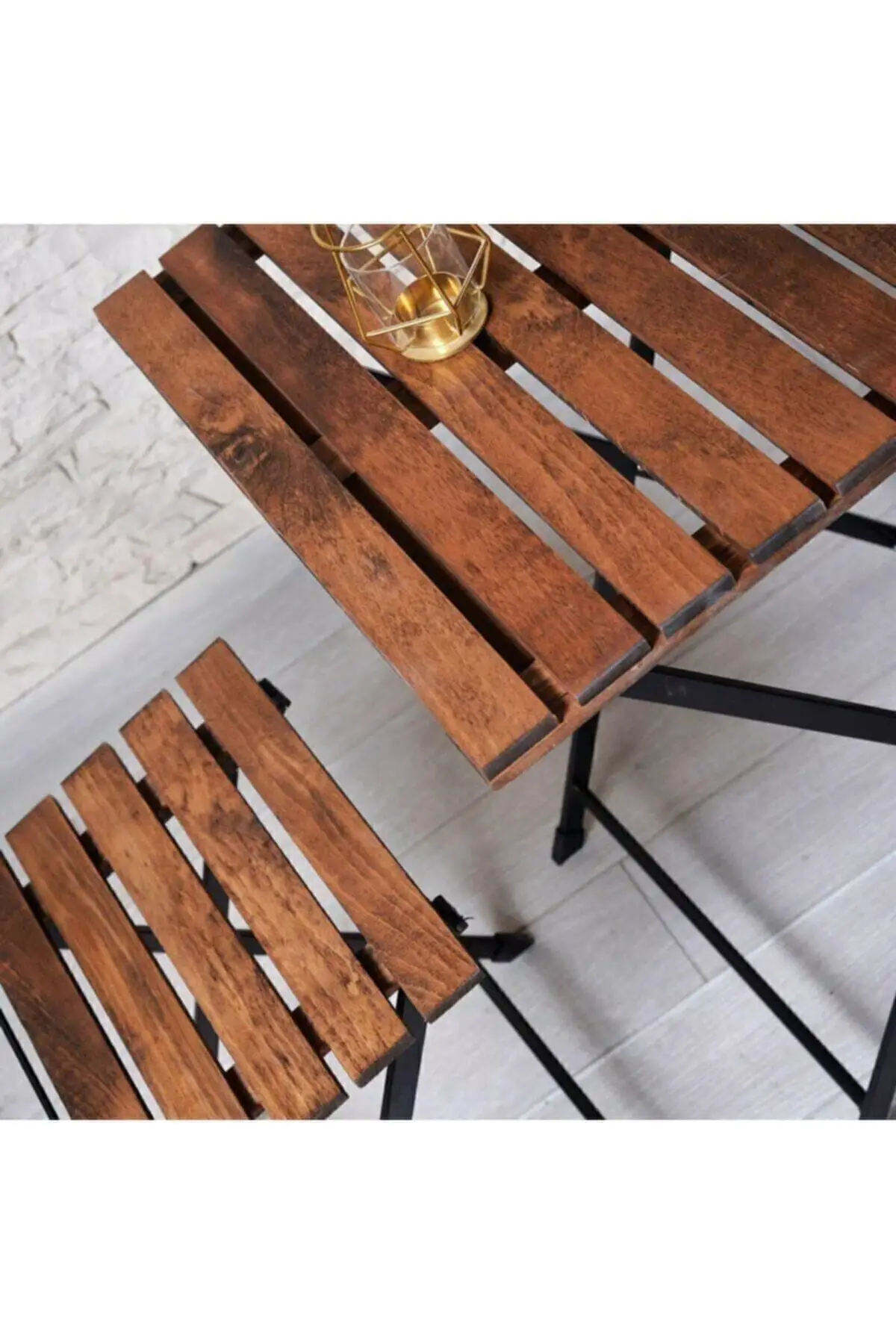 Набор стульев из орехового дерева для бистро балкона сада 1 стол 2 стула |