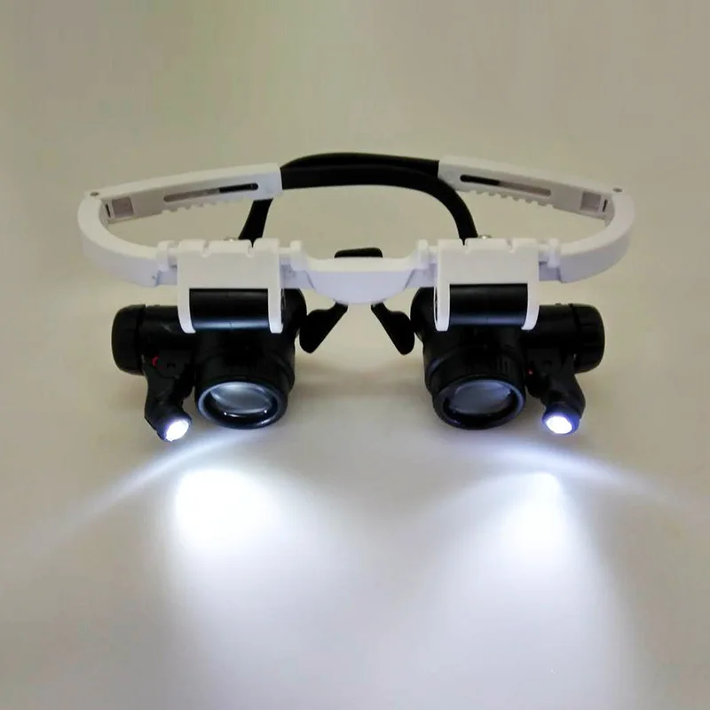 

Head-wearing Glasses 8 Times 23 Times Watch Repair/Inspection Identification High Magnifying Glass with LED Light
