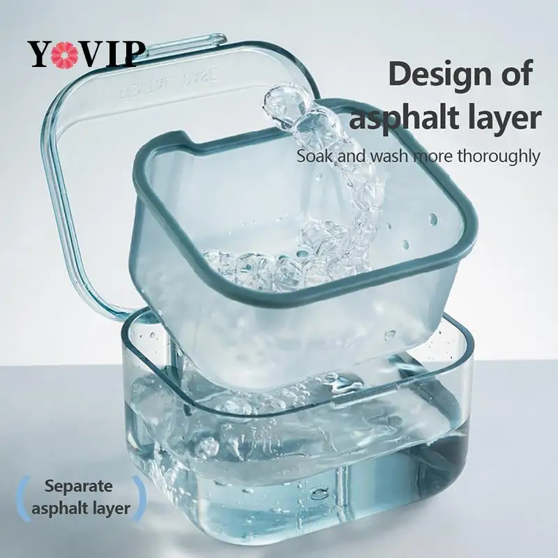 

Three Layers Of Large Capacity Orthodontic Retainer Braces Storage Box Waterproof Breath Soaking Privacy Protection