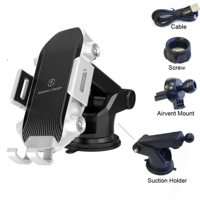 Car Wireless Charger For iPhone Pro Max 13 12 8 Car Phone Holder For Samsung Xiaomi Mobile Charging Stand Wireless Car Charger