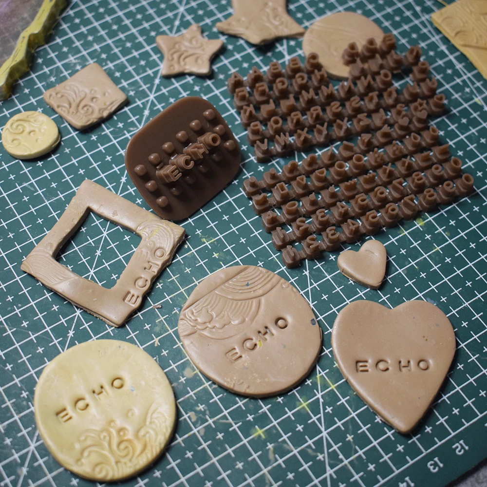 

Mini Letter Stamp Movable Alphanumeric Symbol Emboss Press Stamp For Cookie Polymer Clay Pottery Message Impressive Print Tools