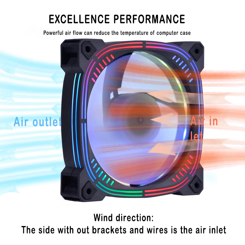 Вентиляторы ПК Ar12pro Вентилятор Компьютерный Корпус 120 мм Кулер 3pin5v Охлаждение 4pin