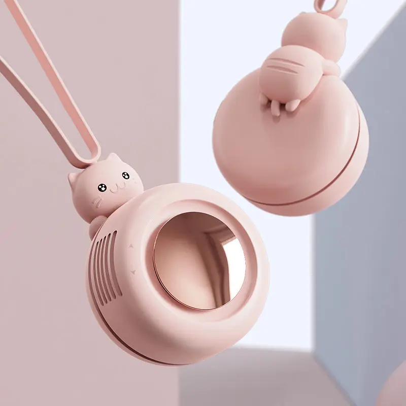 

Ручной мини-вентилятор для шеи с милой кошкой, с Usb-зарядкой, для студентов, бесшумный портативный мини-вентилятор с Usb-зарядкой