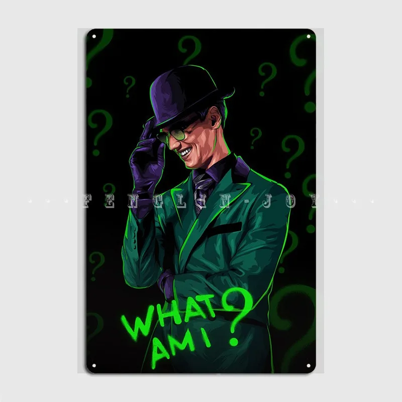 

The Riddler из Готэм металлический знак кинотеатр гараж; Клуб Bar ретро роспись оловянный знак плакаты