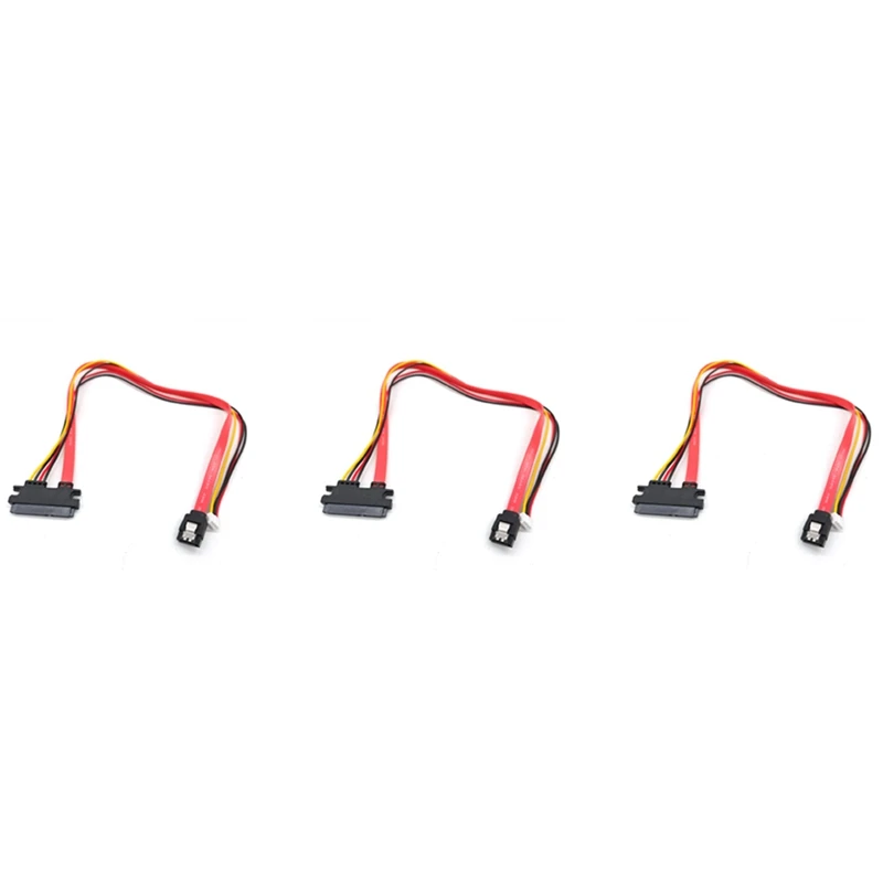 

Встроенный кабель для жесткого диска 3X, маленький 4-контактный женский и мужской SATA 3,0, SATA 22Pin(7 + 15Pin)