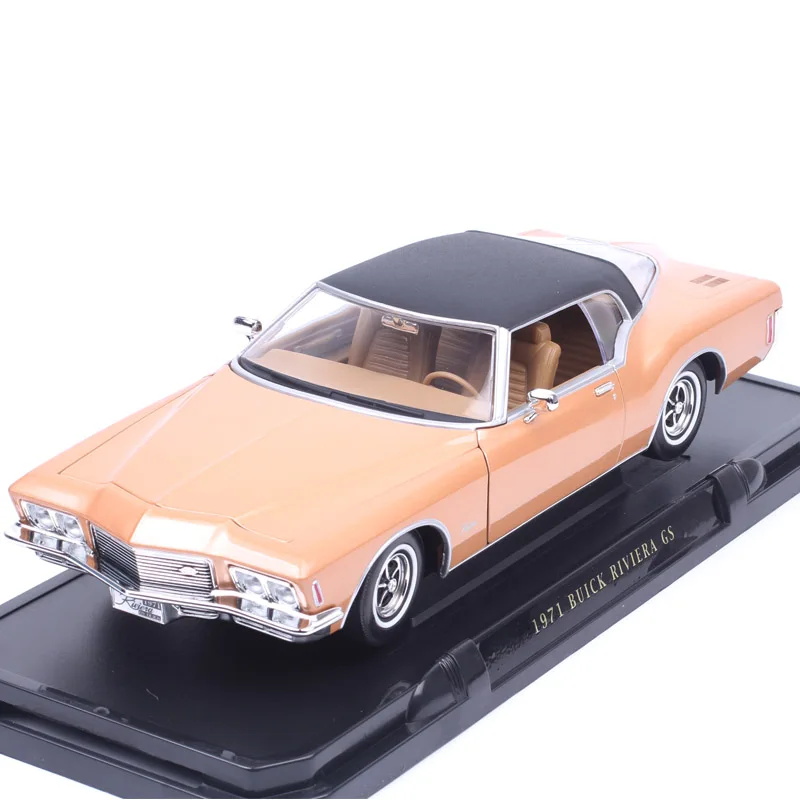 

Yatming 1:18 Scale Big 1971 Buick Riviera GS Gran Sport Luxury Cruiser Car Auto Metal Diecast Model Vehicle Toy Gold Collectible