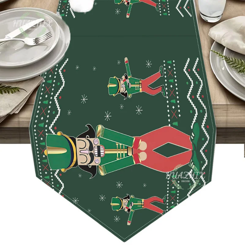 

скатерть кухонная скатерть на стол Рождественская настольная дорожка для орехов, Рождественский стол с рисунком солдата, домашнее уличное праздничное украшение для дома, кухни, праздничное украшение стол кухонный обеде