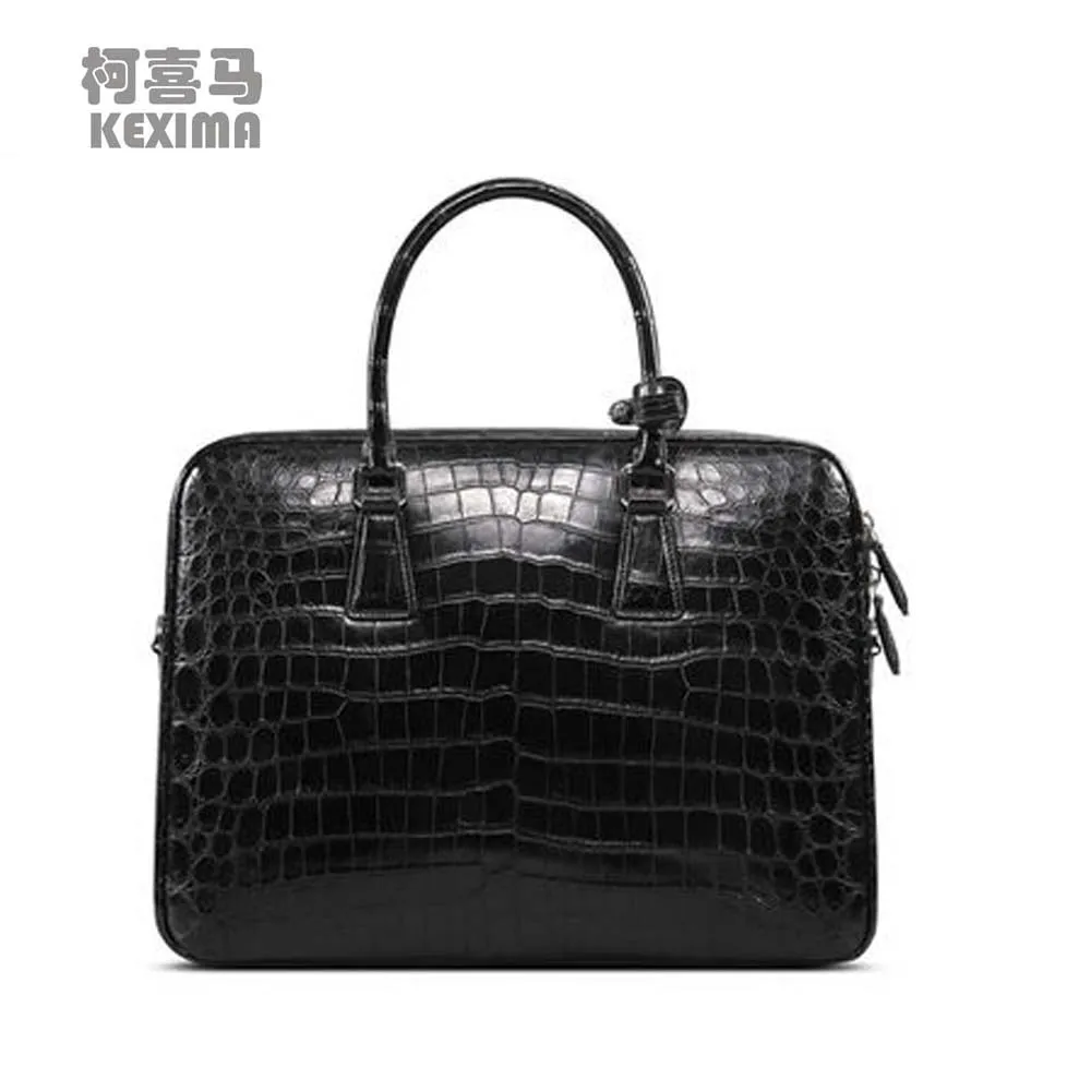 KEXIMA cestbeau  Nile crocodile  crocodile Men’s bags  One shoulder  handbag  large capacity  2  piece making men briefcase