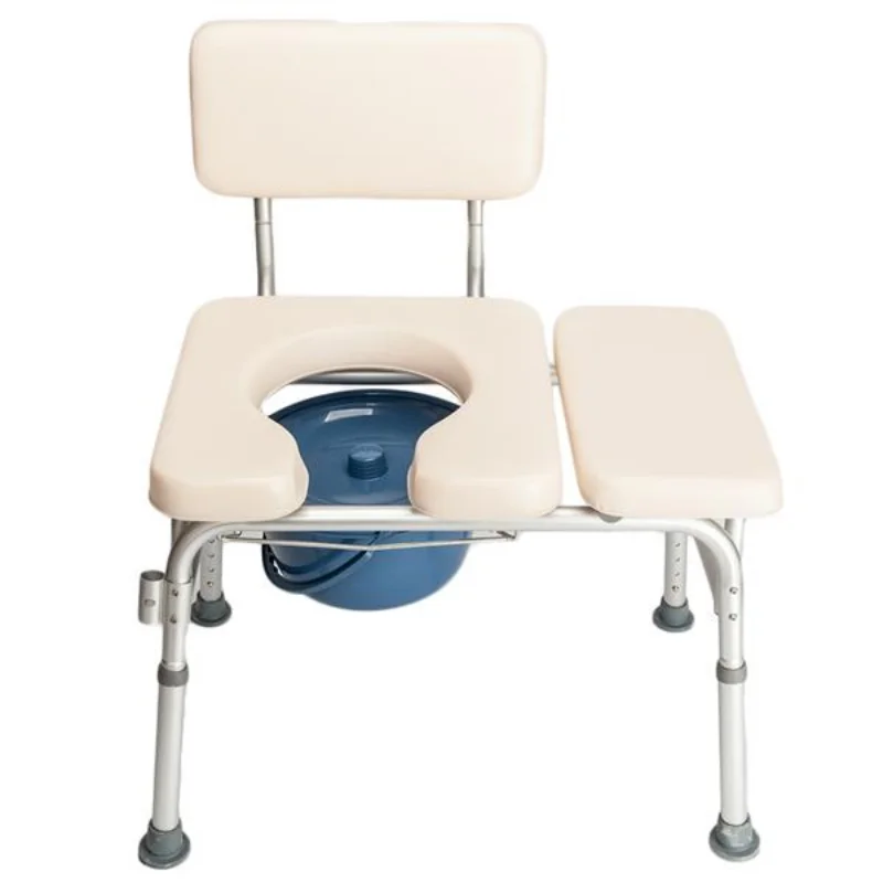 

Multifunctional Aluminum Elder People Disabled People Pregnant Women Commode Chair Bath Chair Creamy White [US