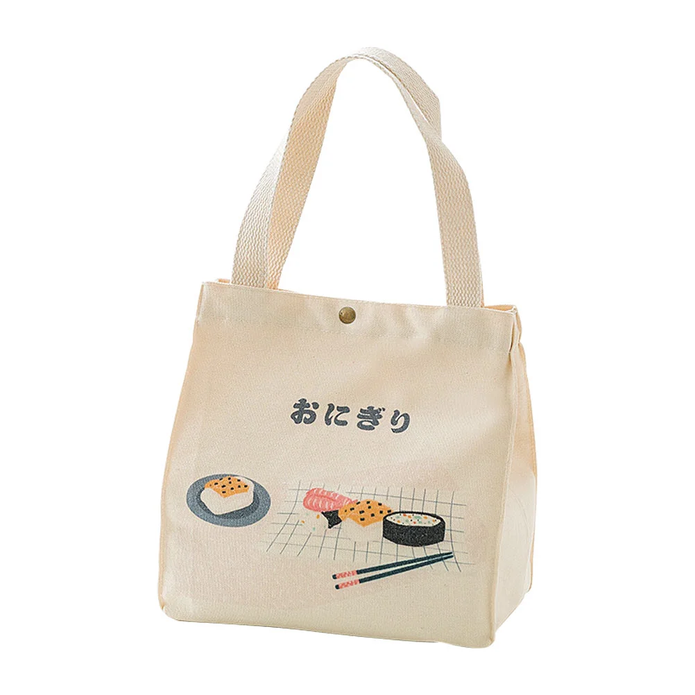 

Canvas Insulation Bag Lunch Cooler Large Japanese Bento Insulated Shopping Bags Work Travel Carry Women Tote Fashion Container