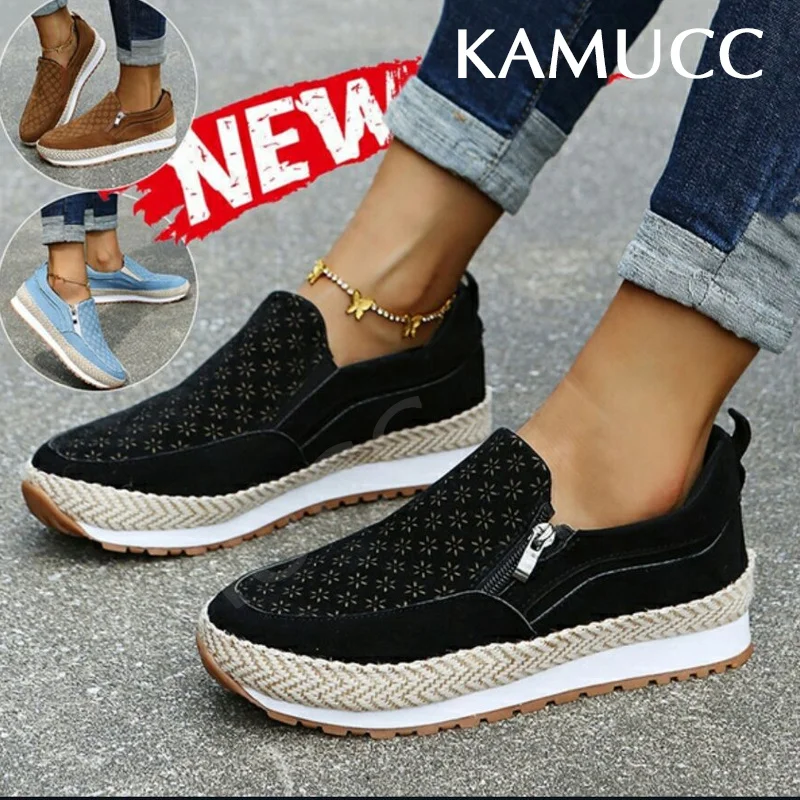 

Кеды женские холщовые, кроссовки на платформе, на молнии, без застежки, Ретро стиль, цветочные принты, Повседневная Удобная обувь для тенниса