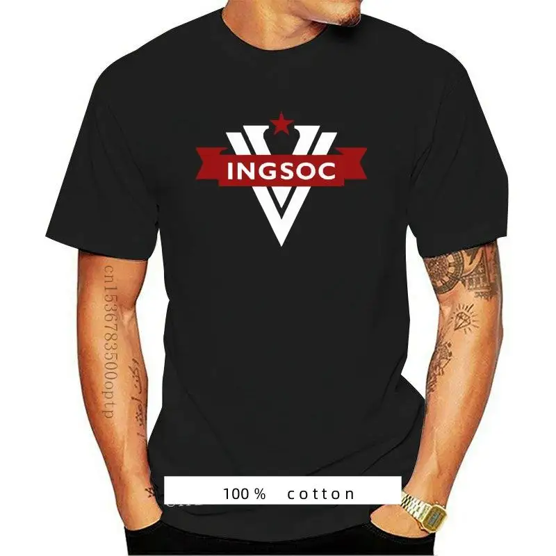 

New George Orwell 1984 Inspired Ingsoc Graphic High Quality 100% Cotton T Shirt Brand Clothing Tee Shirt