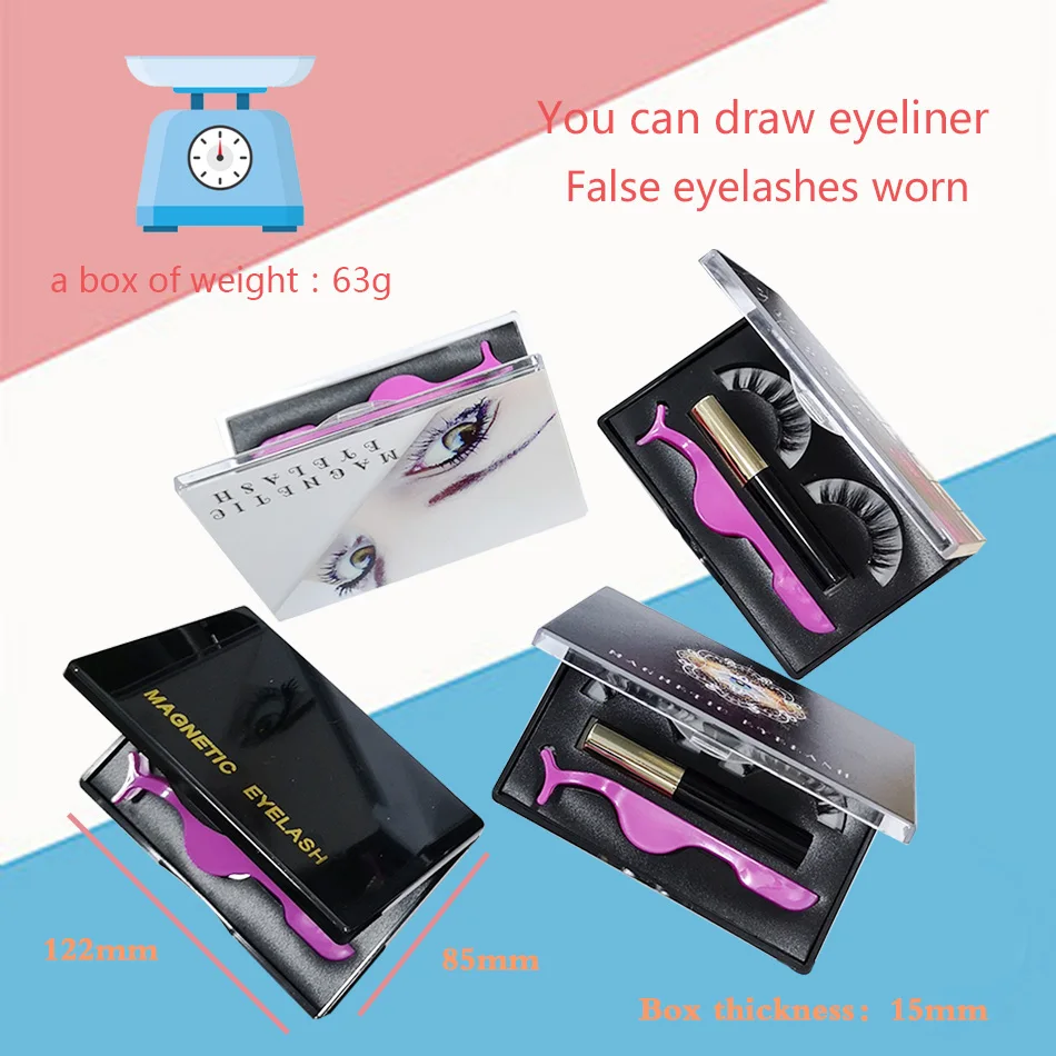 

GRINDING TIP Reusable Magnetic eyelashes No Glue Water Proof Liquid Magnetic Eyeliner Kit