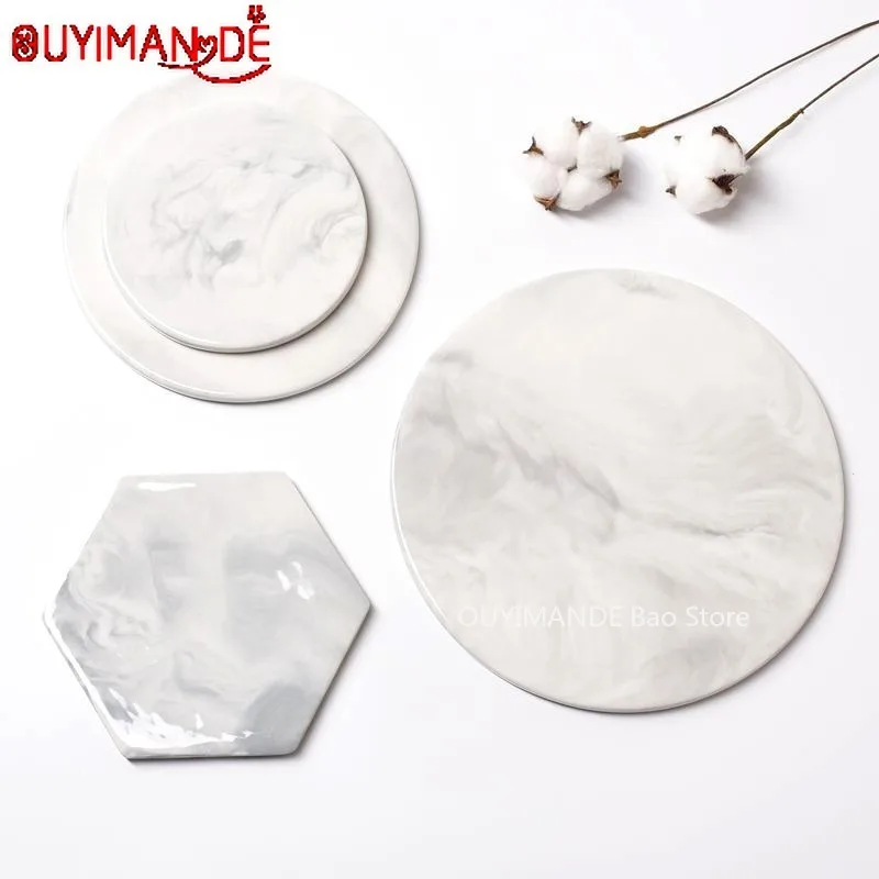 

Marble Cheese Cutting Boards Decorative Pastry Plate Serving Tray Chopper Chopping Coaster Mad Pad Gray Large Round Rectangle