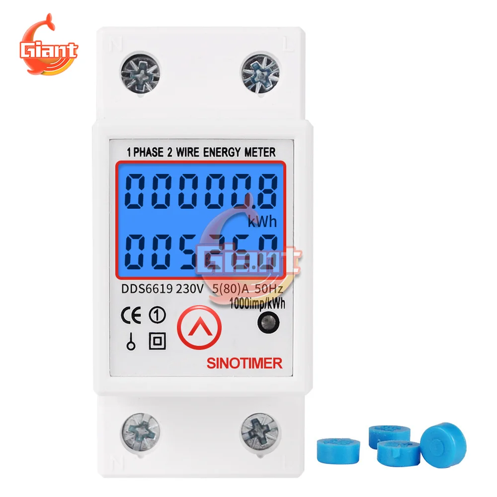 

Однофазный измеритель энергопотребления, ваттметр переменного тока 230 В/110 В