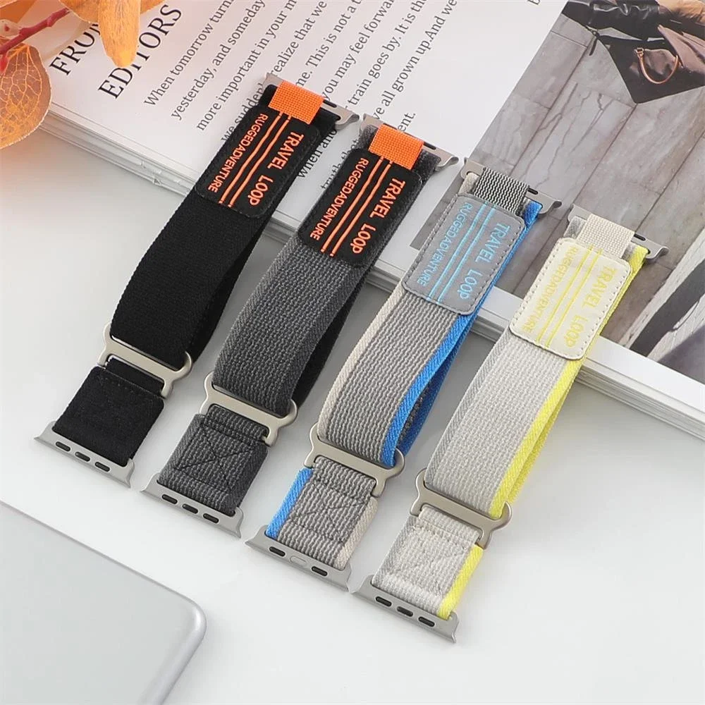 Фото Ремешок Trail Loop для Apple Watch Ultra 3, Ultra 2, 49 мм, 44 мм, 42 мм, 46 мм, 45 мм, нейлоновый браслет Correa для iWatch Series 10, 11, 8, 7, 9, SE №2