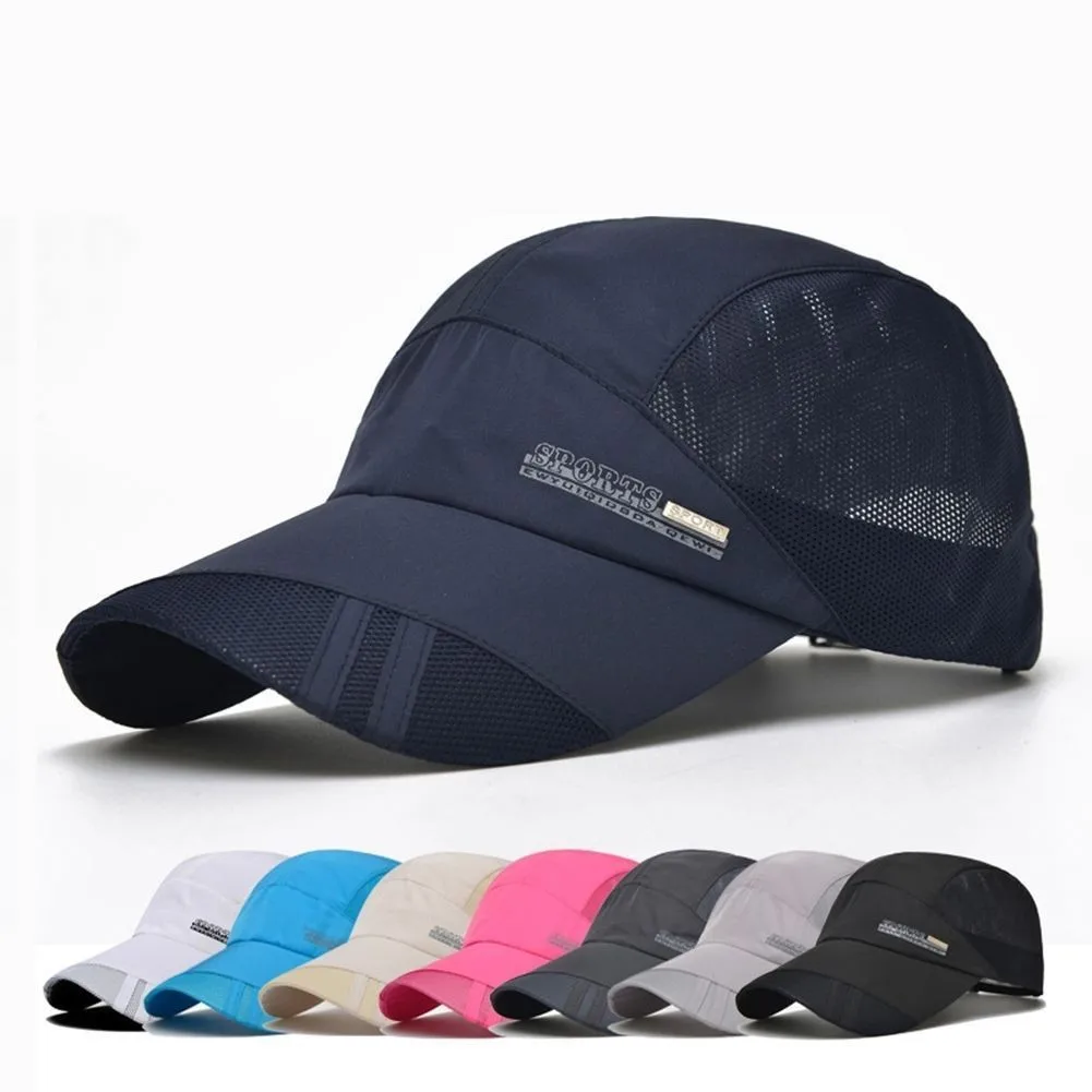 

NEW Men Women Quick-drying Summer Outdoor Sport Running Baseball Mesh Hat Visor Cap