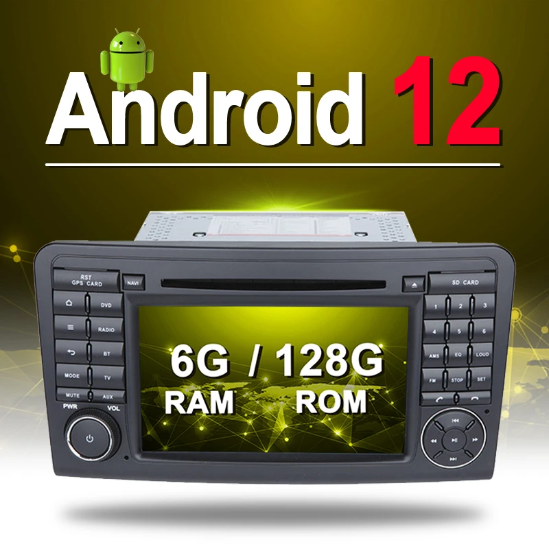 Система Android 12 автомобильный DVD-плеер GPS-навигация для Mercedes ML Class W164 ML350 GL X164 |