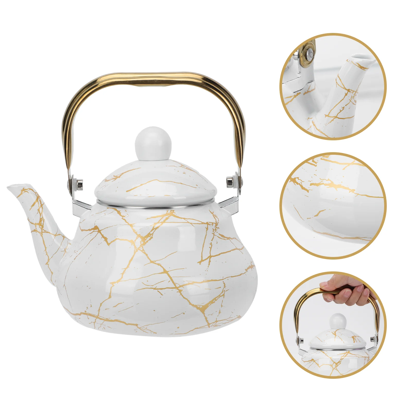 

Kettle Tea Teapot Enamel Ceramic Water Stovetop Pot Kettles Whistling Teakettle Japanese Porcelain Coffee Enameled Stove Pitcher