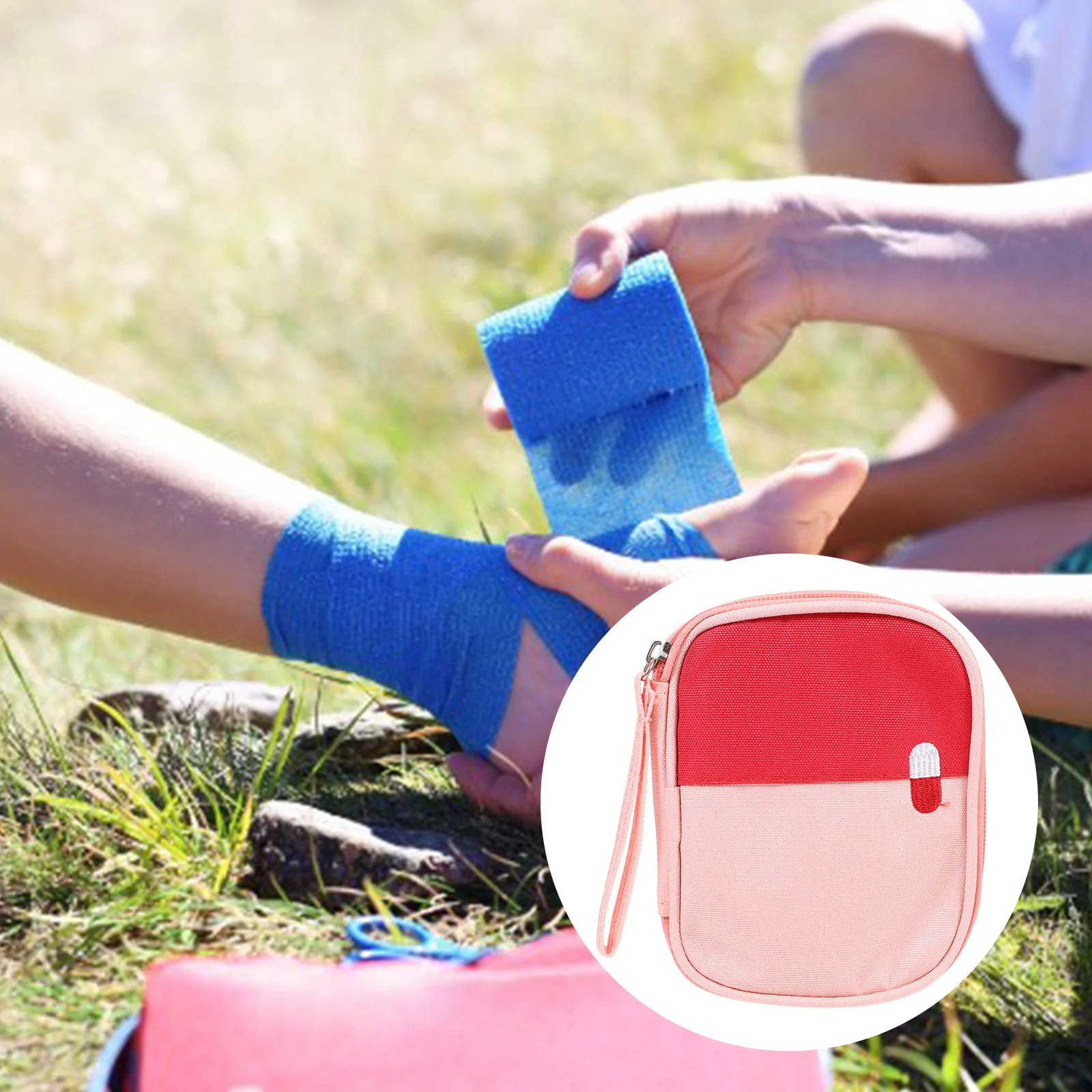 

Дорожная сумка для аптечки, Портативный Миниатюрный футляр для аптечки, удобный держатель для лекарств, карман для выживания