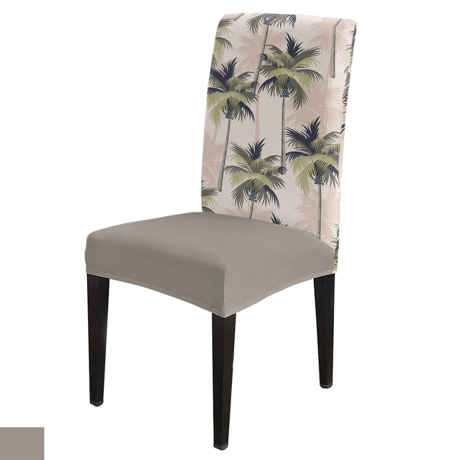 

Tropical Plant Palm Tree Chair Cover Set Kitchen Dining Stretch Spandex Seat Slipcover for Banquet Wedding Party