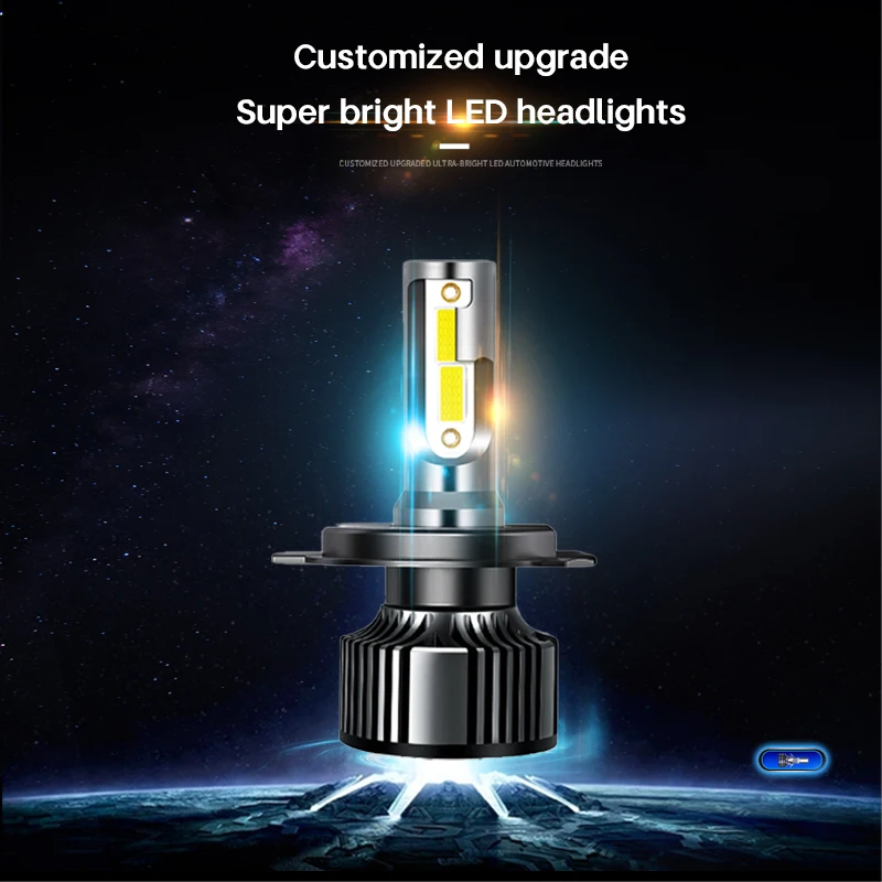 1 шт. H4 HB2 9003 Hi/Lo белый 50 Вт 600 лм мотоциклетная Светодиодная лампа для фар YAMAHA FZ6 S2 2009