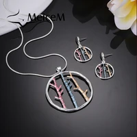 sale alloy enamel necklace meicem 2022 new women big circle necklaces female fashion geometric womens jewelry mothers day gift