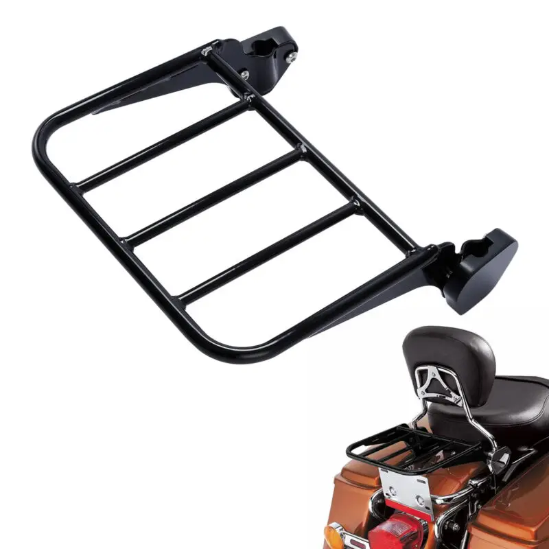 

Черная багажная стойка для мотоцикла Harley Road King Electra Street Glide FLHT FLHX FLTR FLHTC 1997-2008