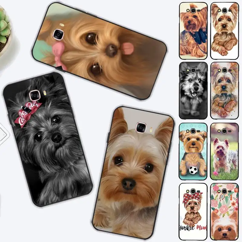 

cute Yorkshire terrier dog Phone Case for Samsung J 2 3 4 5 6 7 8 prime plus 2018 2017 2016 core