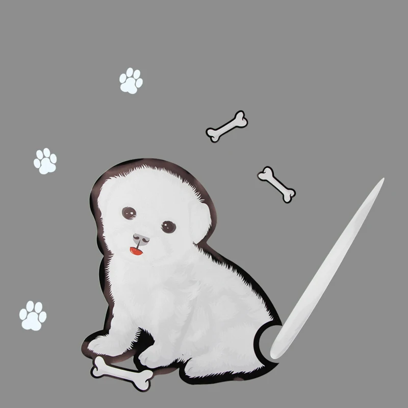 BEMOST 3D наклейка на подвижный хвост автомобиля милые белые наклейки авто для собак