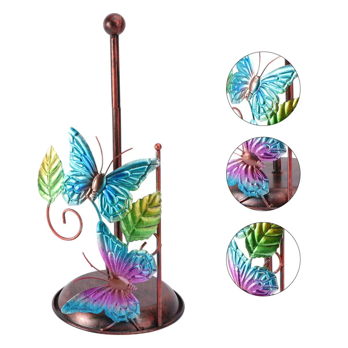 

Paper Holder Towel Roll Rack Stand Toilet Tissue Kitchen Dispenser Standing Napkin Organizerfarmhouse Animal Countertop Desktop