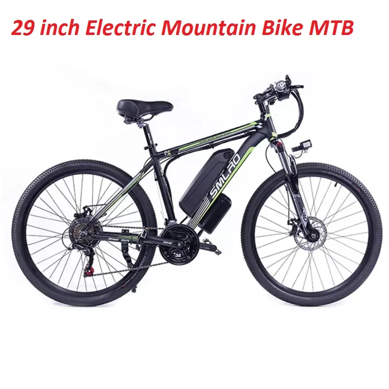 

SMLRO 29 Inch C6 Electric Bicycle Mountain Bike MTB 48V 350W 500W 750W 1000W 10AH 13AH 17.5Ah SAMSUNG Battery 21 Speed Ebike