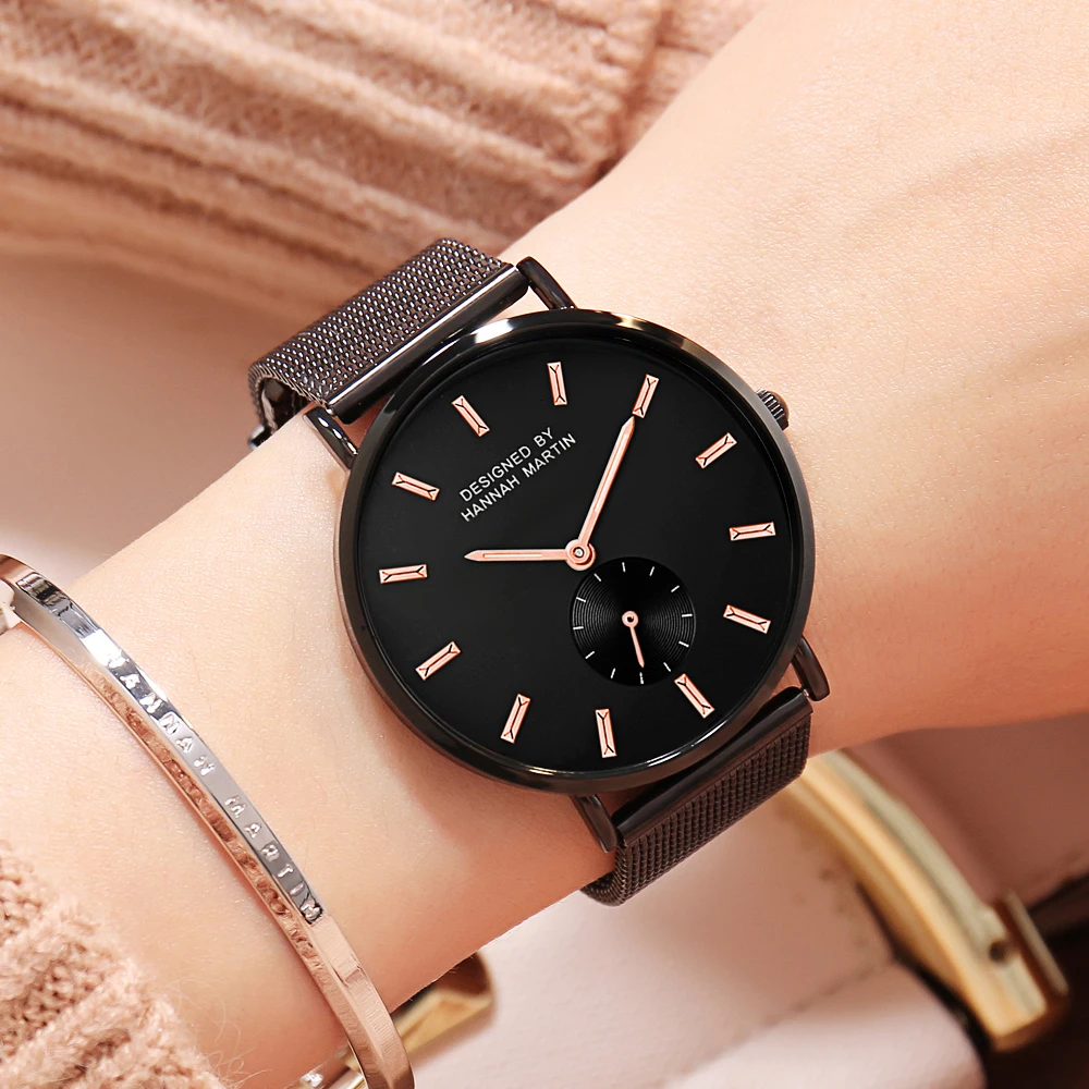 

Women Watches Thin Steel Mesh Stainless Steel Japan Quartz Movement Top Brand Fashion Female Waterproof Wristwatch Clock Relogio