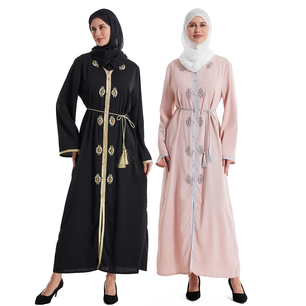 

Jalabiya Diamonds Morocco Muslim Robe Women Luxury Middle East Dubai Evening Dress Abaya Kaftans Dubai Marocain Vestidos Caftan