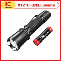 klarus xt21c type c rechargeable led tactical flashilght use sst70 led hard light 3200 lumen with 21700 5000mab battrey