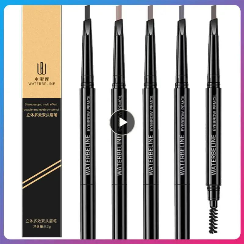 

Double-headed Eyebrow Pencil Waterproof Not Easy To Smudge For Beginners Eye Brow Tattoo Pen Maquiagem Long Lasting TSLM1