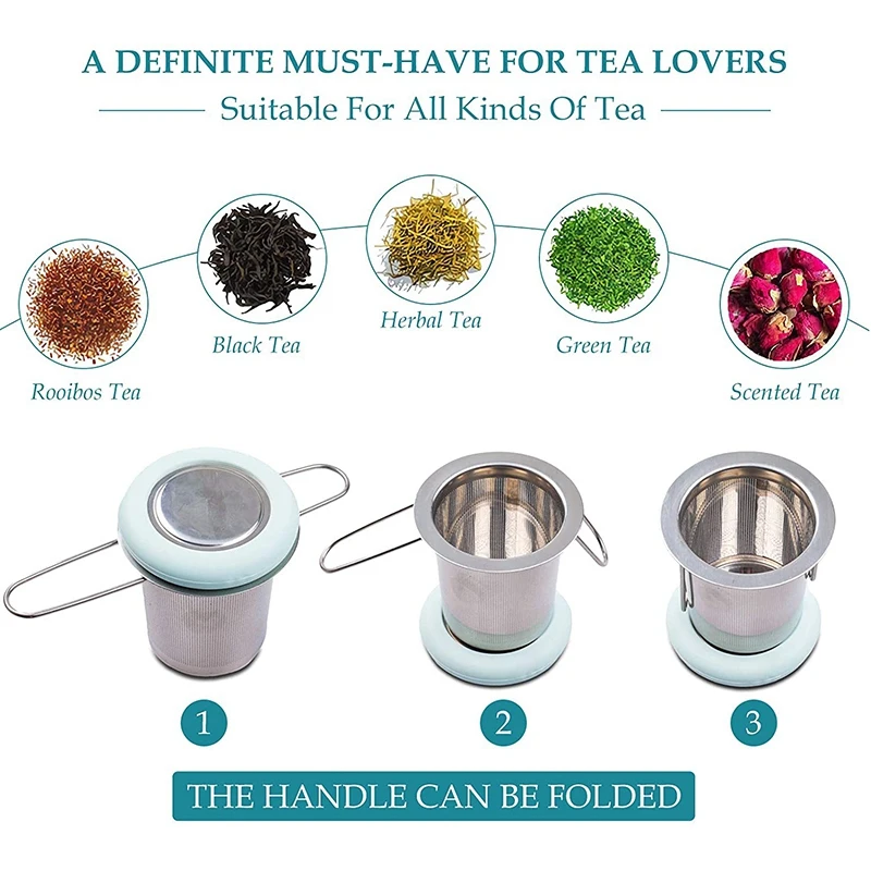 Заварочный чайник ситечко для чая из нержавеющей стали складная ручка фильтр с