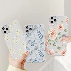 Винтажный чехол для телефона с листьями и цветами для iPhone 13Pro 11 12 13 Pro X XR XS Max Mini SE 2020 7 8 6 6S Plus 5 дюймов, мягкий прозрачный бампер