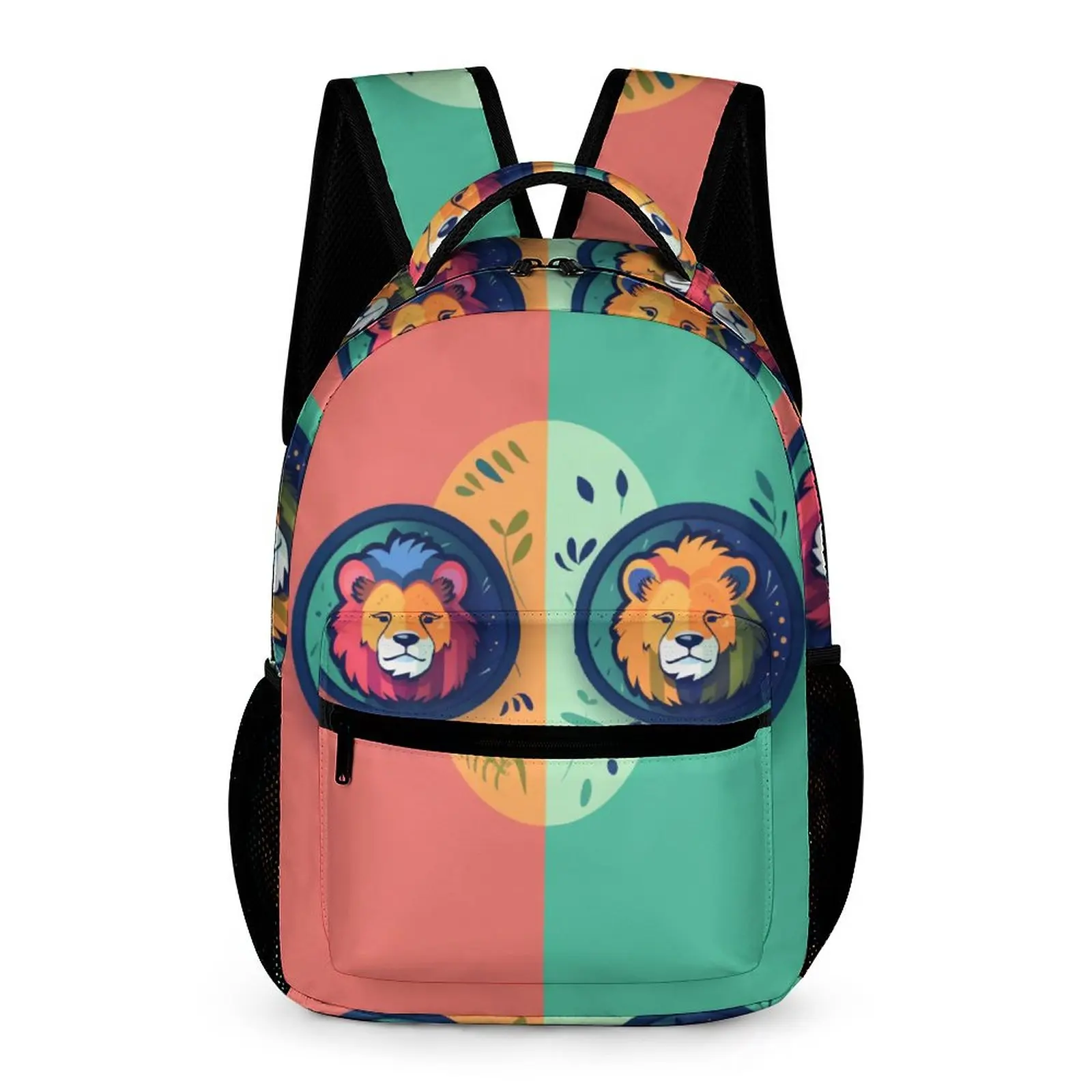 

Lion Backpack Simple Circle Minimalism Kawaii Backpacks Male Travel Durable High School Bags Designer Rucksack