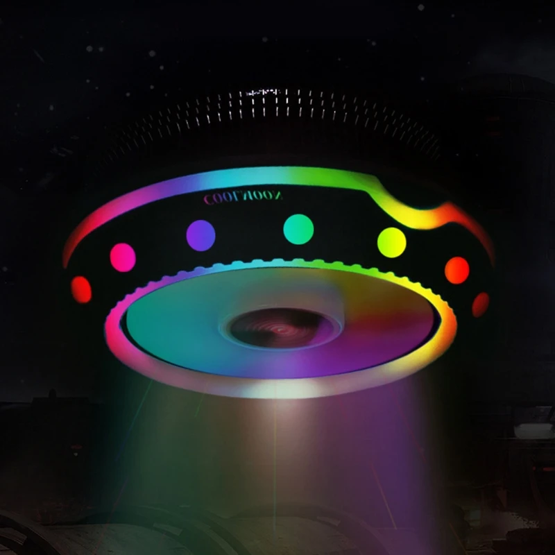 

Алюминиевый радиатор для ЦП с 3 контактами, радиатор RGB, тихий радиатор для цп пк, внешний вентилятор для amd и Intel