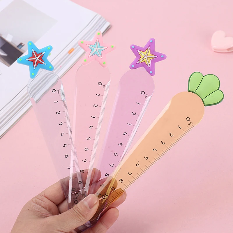 

1 Piece Cute Carrot Star Sword Kawaii Stationery Cartoon Drawing Gift Office School Plastic Ruler